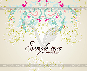 Vintage card design for greeting card, invitation - vector clipart