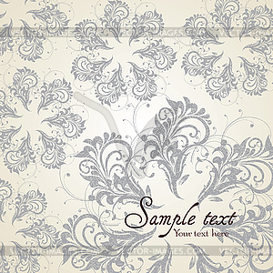 Background with Vintage Label - vector clip art