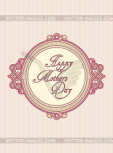 Mother's day greeting card - vector clip art