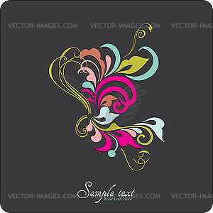 Vintage card design for greeting card, invitation - vector clipart