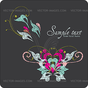 Vintage design for greeting card, invitation - vector clipart