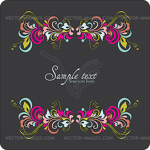 Vintage card design for greeting card, invitation - vector clipart