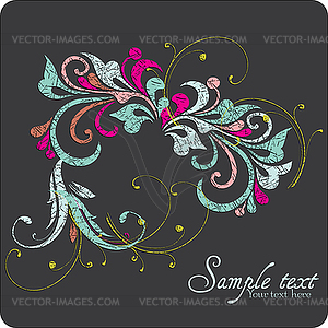 Vintage card design for greeting card, invitation - vector image