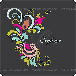 Vintage card design for greeting card, invitation - stock vector clipart