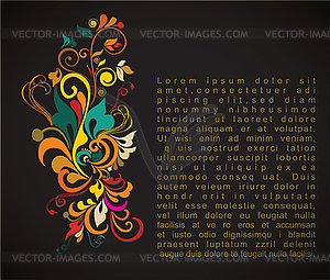 Vintage card design - vector clipart