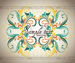 Vintage card design for greeting card, invitation - vector clipart