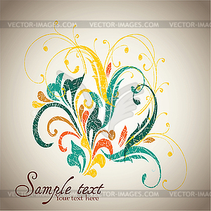 Vintage card design for greeting card, invitation - color vector clipart