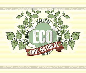 Eco labels with retro vintage design  - vector clipart