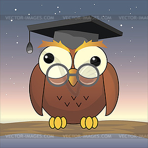 Funny owl - vector image