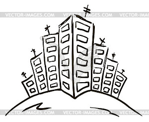 City sketch - vector image