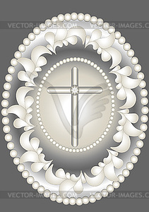 Abstract medallion Christ - vector clipart