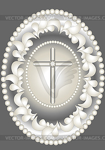 Abstract medallion Christ - vector clipart