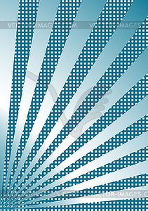 Divergent blue rays on the background grid - royalty-free vector clipart