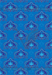 Blue background with oriental ornaments - vector clipart / vector image