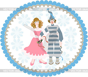 During the holidays - vector clipart