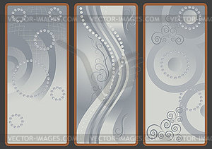 Three banners with the gray tint - vector clip art