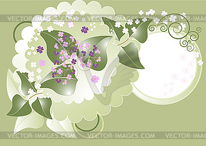 Litlle spray of flowers - vector image