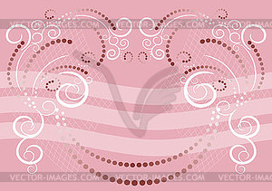 Розовый фон с орнаментом - изображение в векторном виде