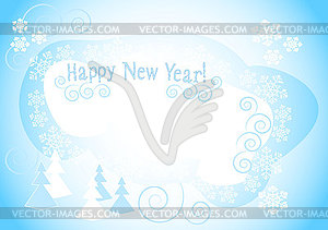 Greeting card with snowflakes - vector clipart