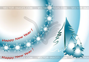 Postcard Happy New Year - vector clipart