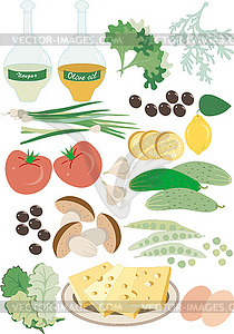 Wholesome food Salad  - vector clip art