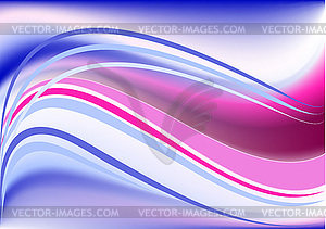 Colored waves on light background - vector clipart