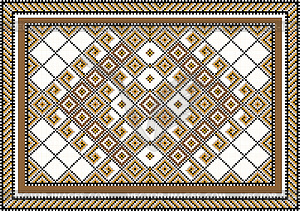 Variegate geometric pattern for rug - vector image