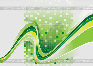 Wavy stripes with green tint - vector clipart