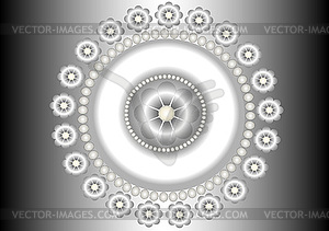 Abstract composition with pearls - vector clip art