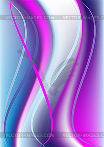 Colorful wave on violet blue background - vector clip art