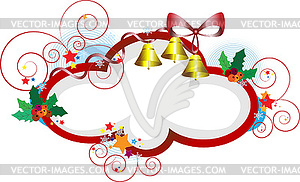 Elegant frame for Christmas gifts. - vector clipart