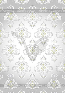 Oriental pattern on silver background. - vector clip art