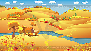 Autumn Landscape - vector clipart