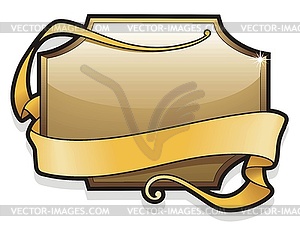 Signboard with ribbon - vector image