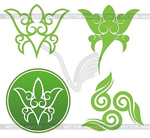 Floral ornaments - royalty-free vector clipart