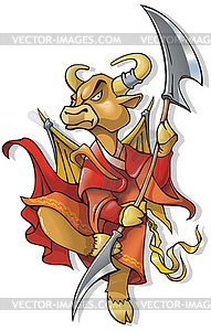 Ox, symbol of the year - vector image