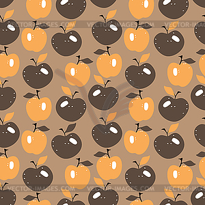 Apple seamless pattern - vector clipart