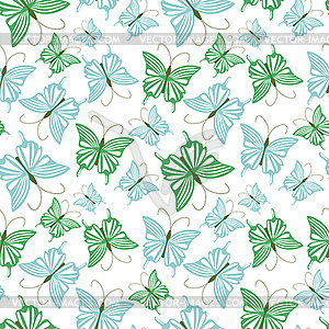 Butterfly - seamless pattern - vector clipart