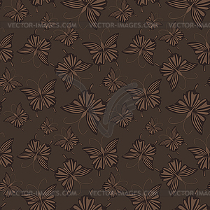 Butterfly - seamless pattern - vector clip art