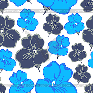 Flowers - seamless pattern - vector image