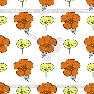 Flowers - seamless pattern - vector image