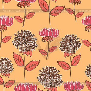 Floral seamless pattern - vector clip art