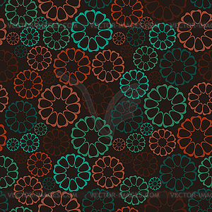 Decorative flowers - seamless pattern - vector clip art