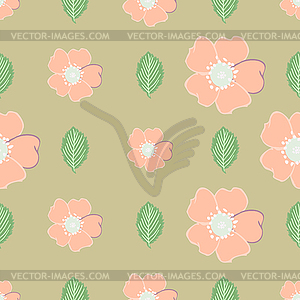 Floral - seamless pattern - vector clip art