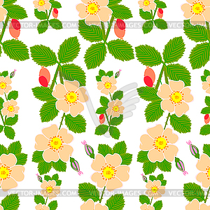 Floral - seamless pattern - color vector clipart