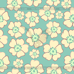 Floral seamless pattern - vector clip art