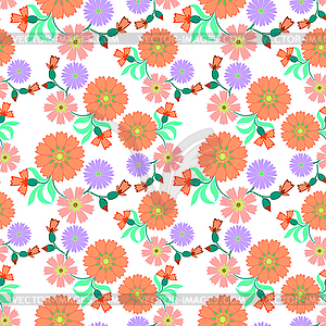 Floral seamless pattern - vector image