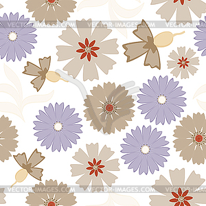 Floral seamless pattern - royalty-free vector clipart