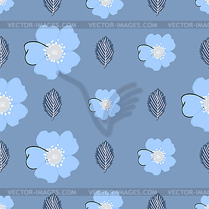 Floral - seamless pattern - vector clip art