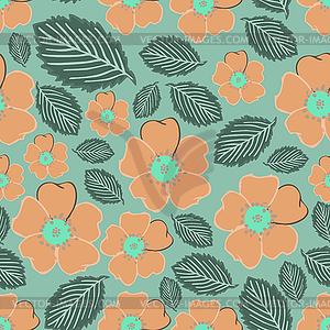 Floral - seamless pattern - vector clipart / vector image